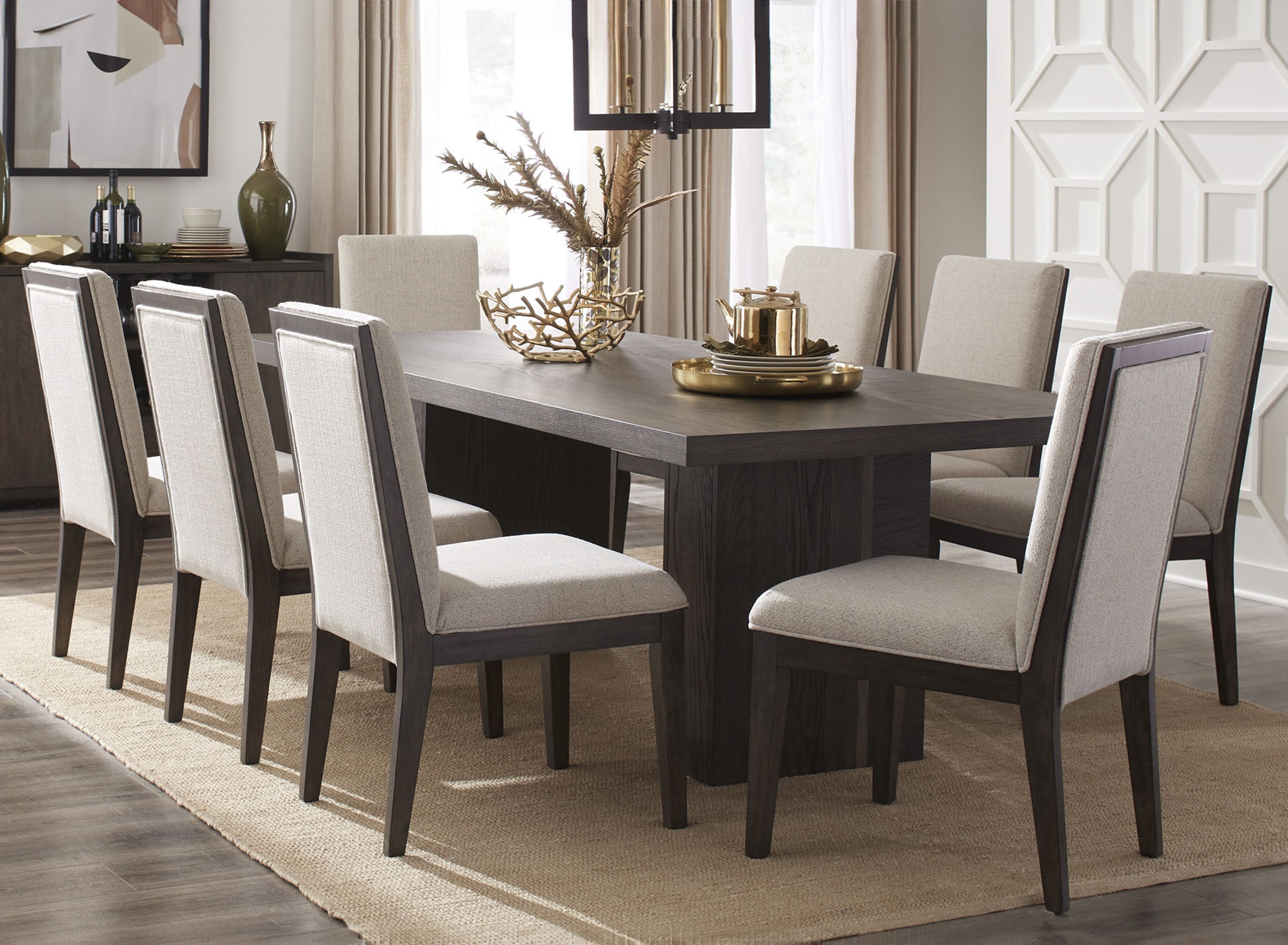 Beckett Pedestal Dining Table & Chairs Raymour & Flanigan