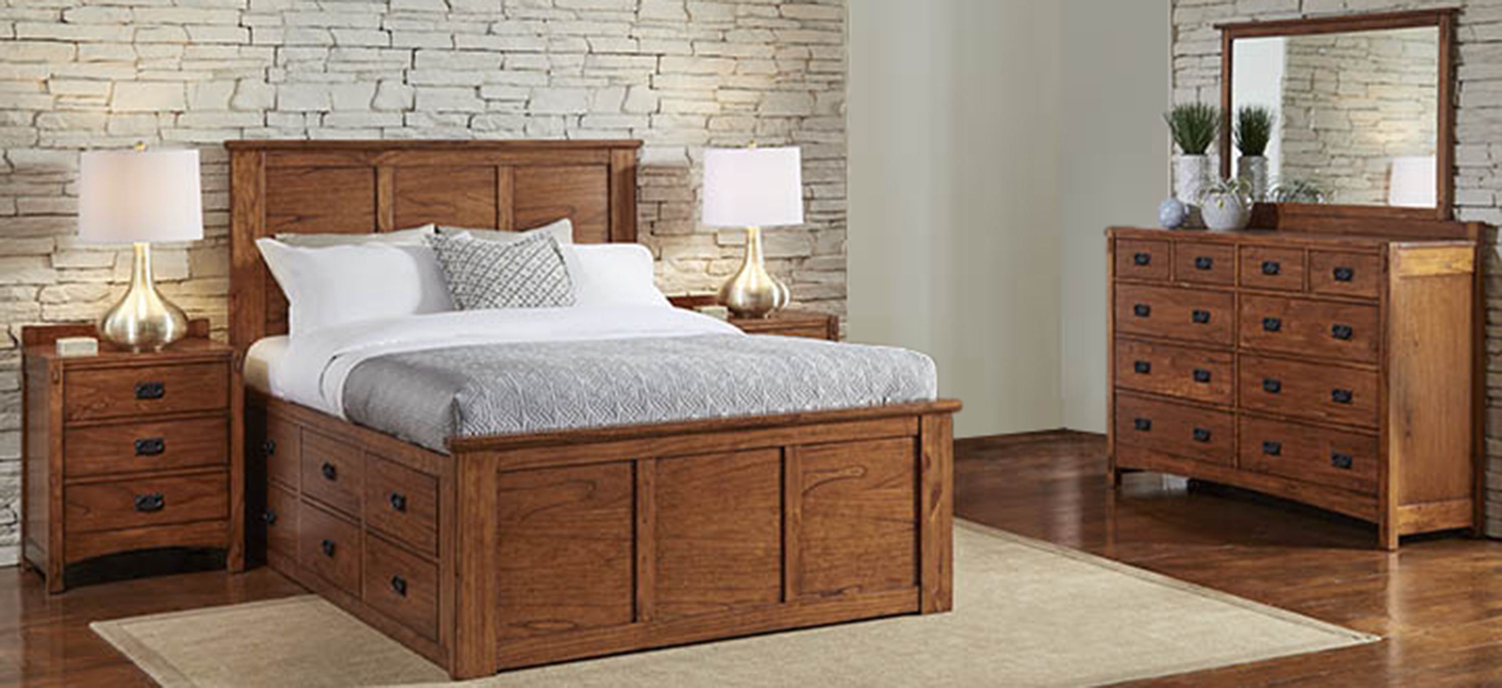 Mission Hill 4-pc. Bedroom Set w/Storage Bed