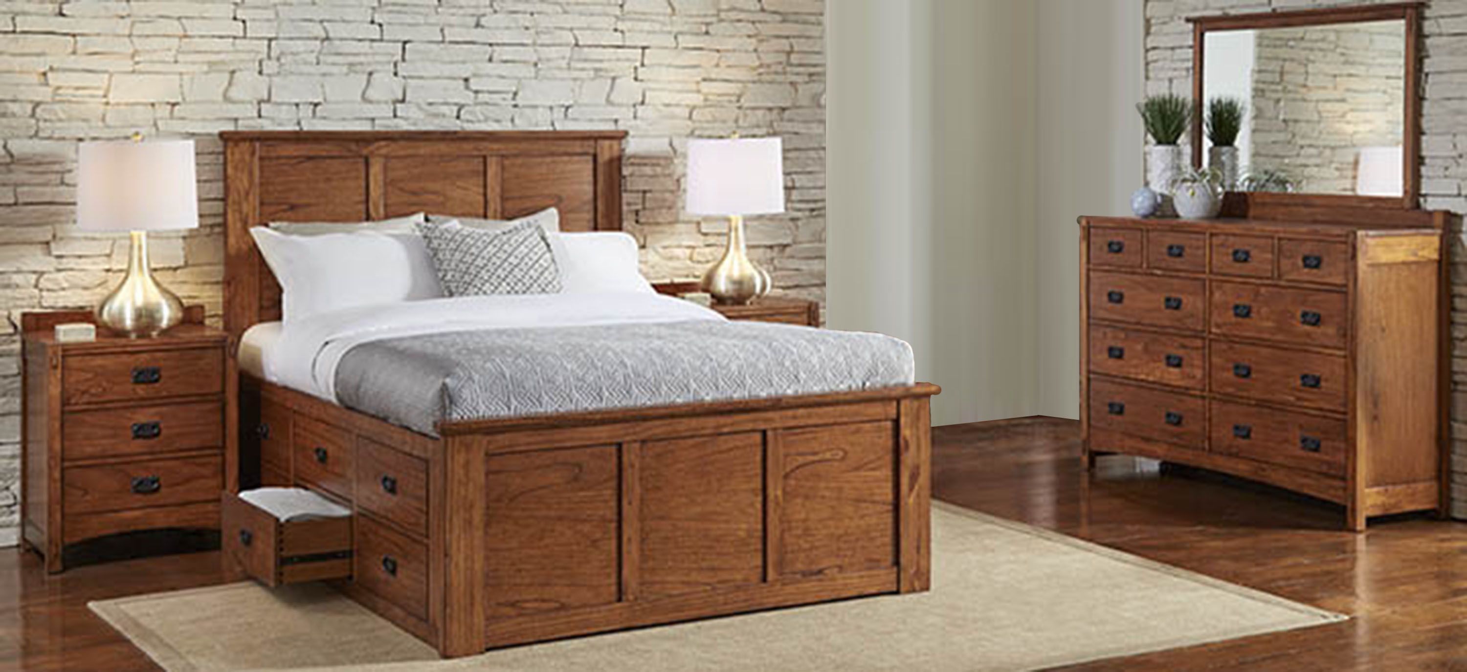 Mission Hill 4-pc. Bedroom Set w/Storage Bed | Raymour & Flanigan