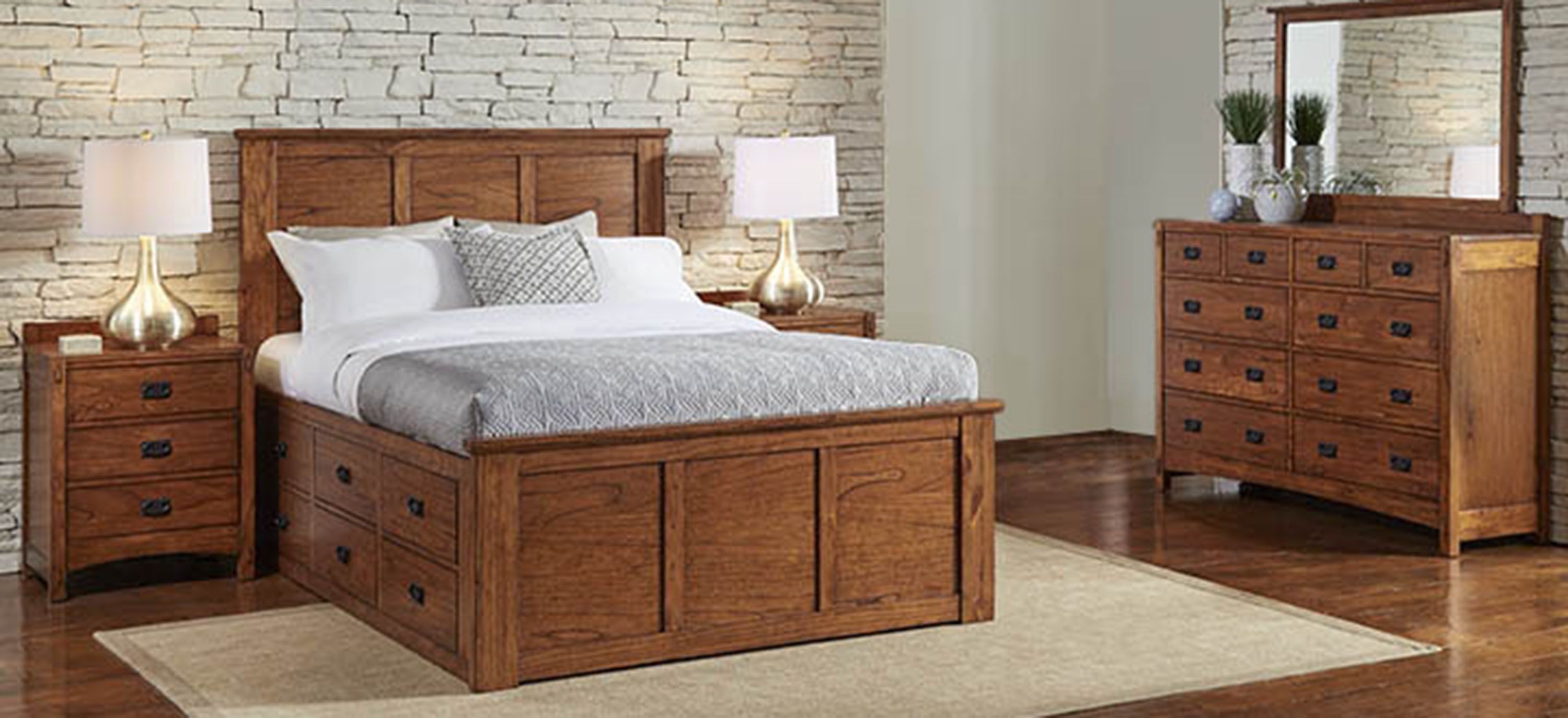 Mission Hill 4-pc. Bedroom Set w/Storage Bed