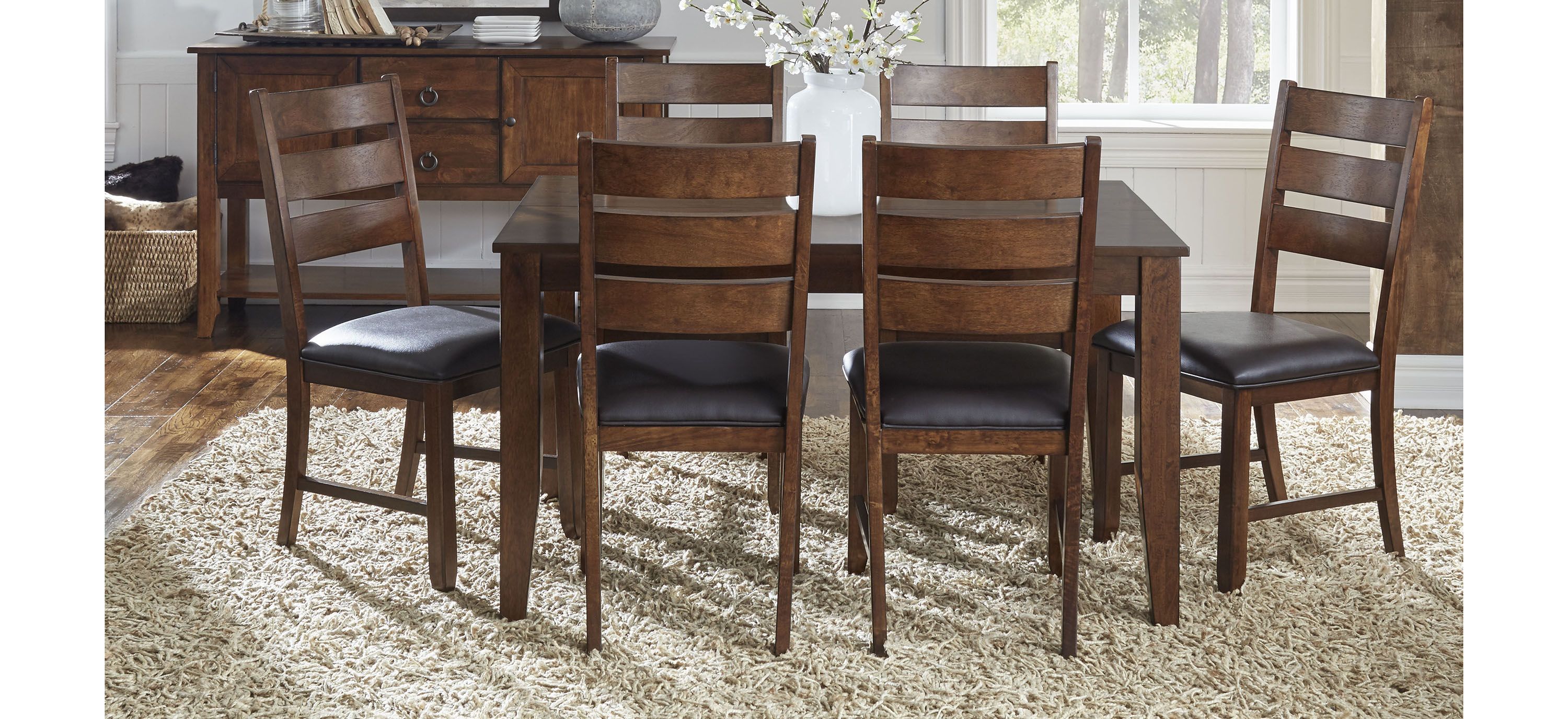 Mase 7-pc. Dining Set w/ Ladderback Chairs