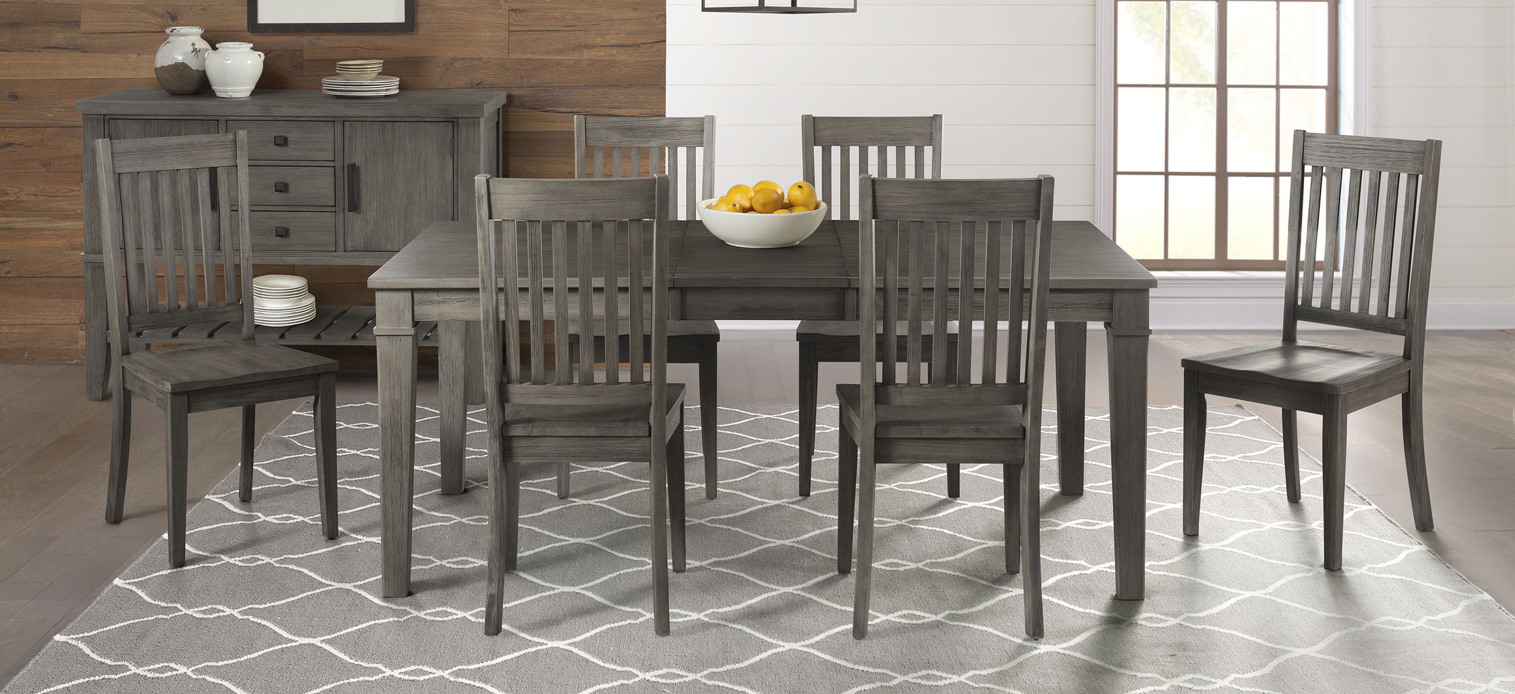 Huron 7-pc. Rectangular Slatback Dining Set