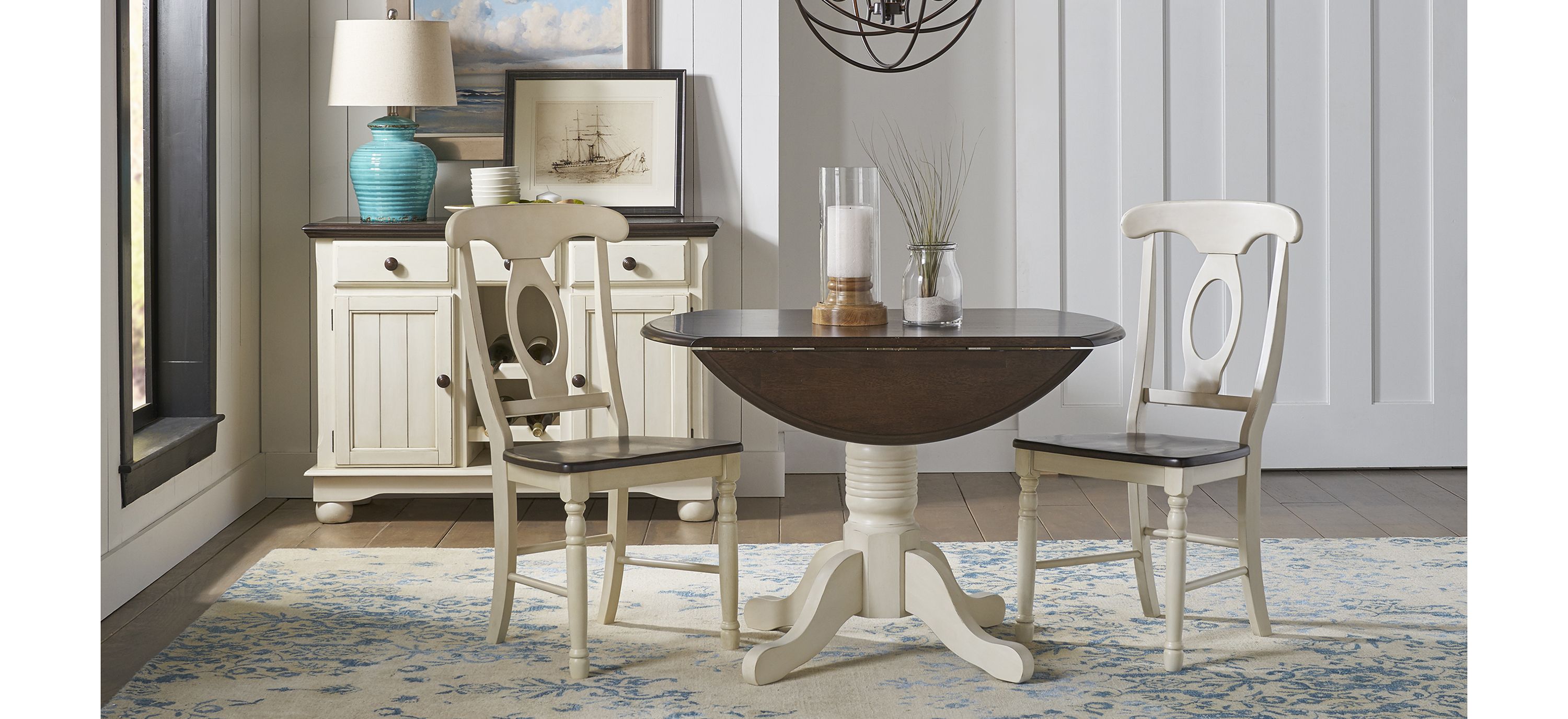 British Isles 3-pc. Napoleon Drop-Leaf Dining Set