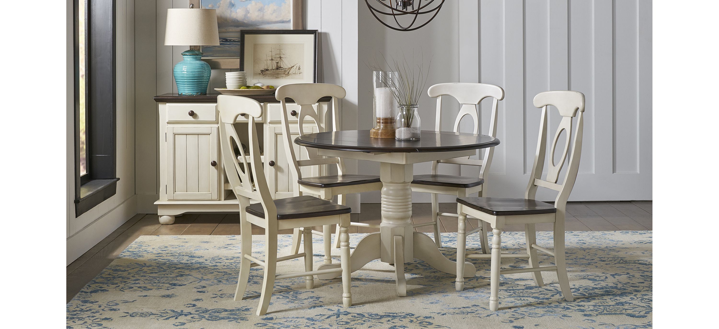 British Isles 5-pc. Napoleon Drop-Leaf Dining Set
