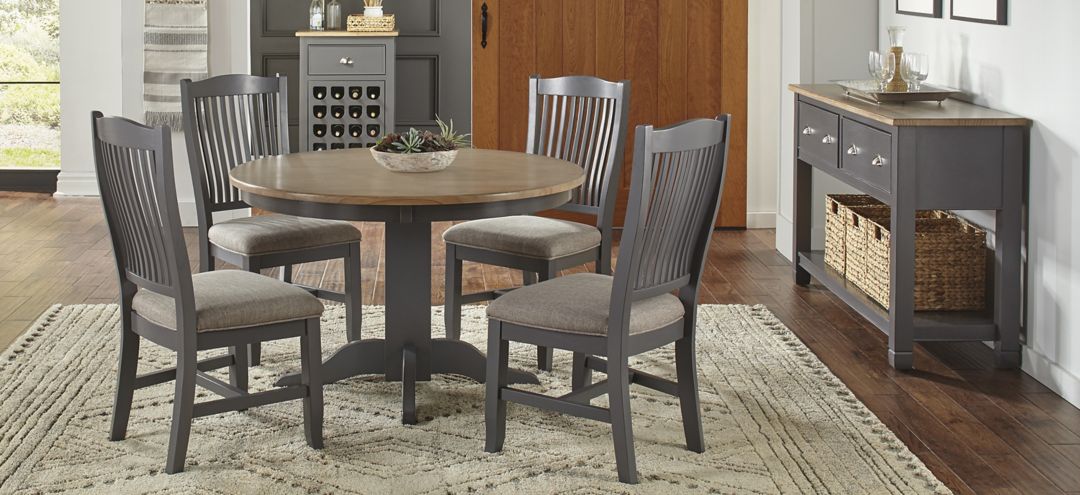 Port Townsend 5-pc. Round Upholstered Dining Set