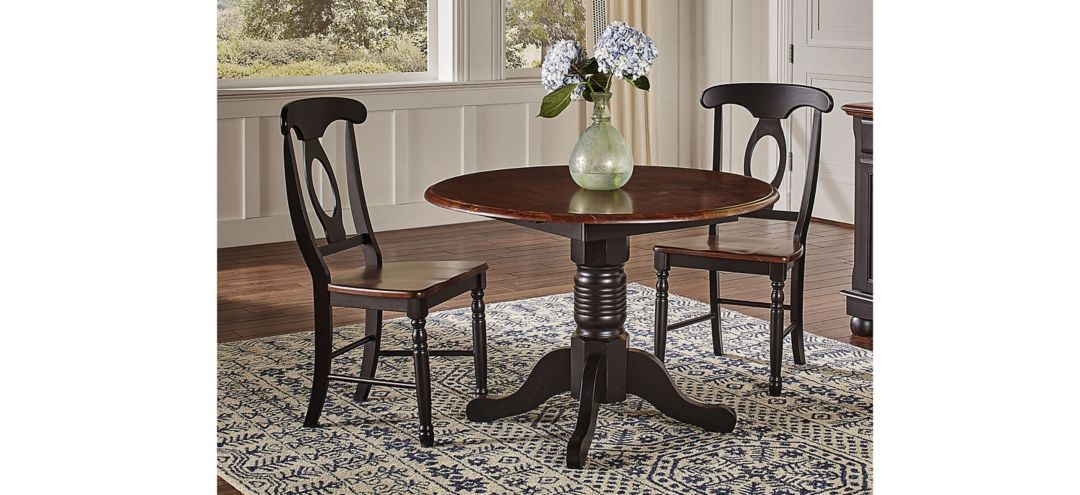 British Isles 3-pc. Round Napoleon Dining Set with Drop-Leaves