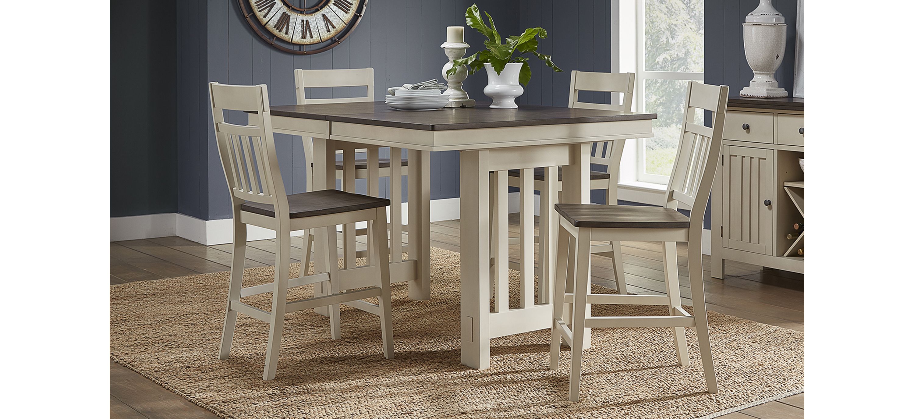 Bremerton 5-pc. Counter-Height Rectangular Dining Set with Butterfly Leaf