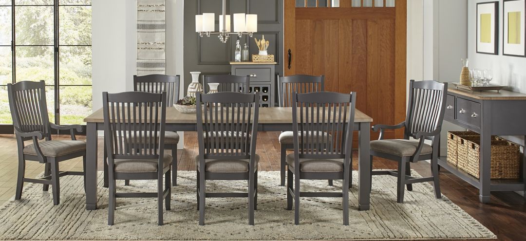 Port Townsend 9-pc. Rectangular Upholstered Dining Set