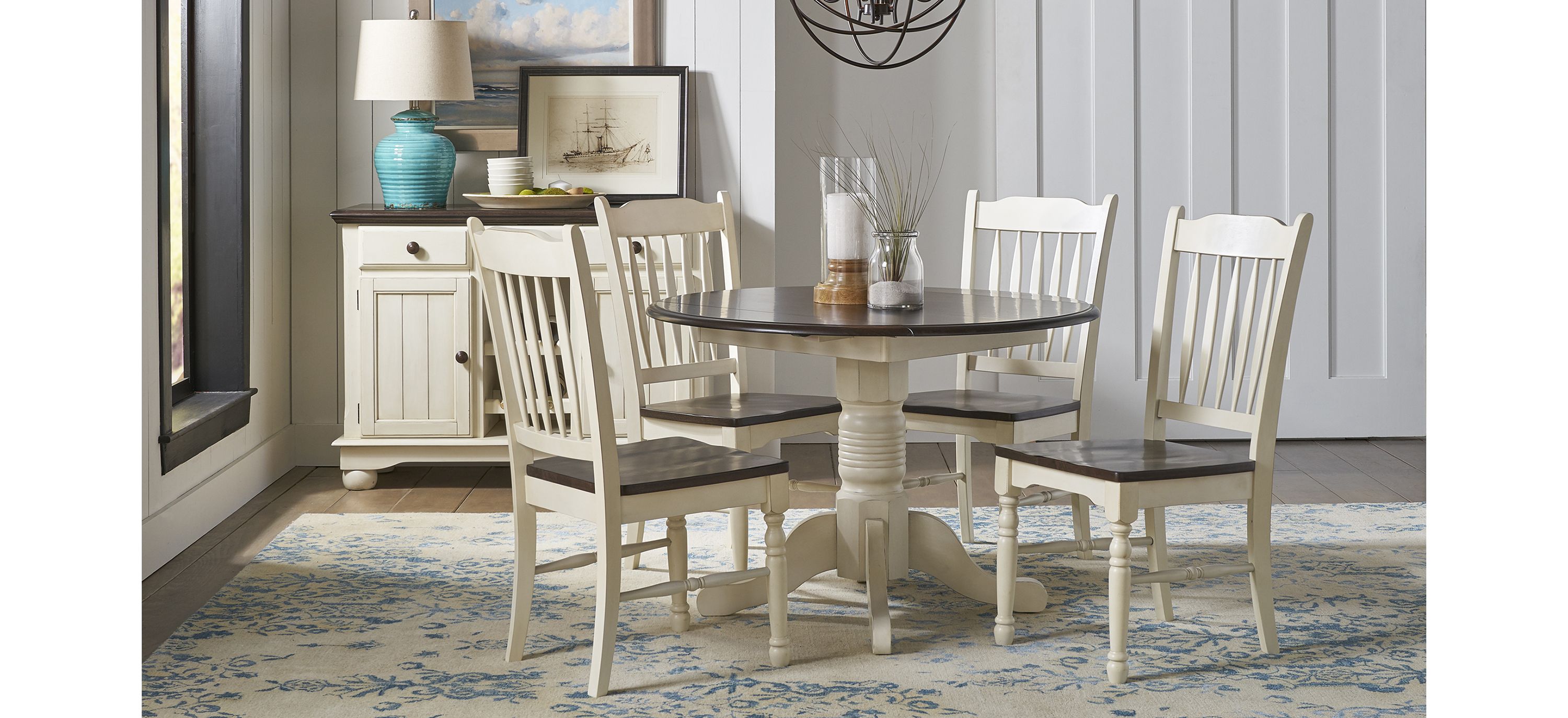 British Isles 5-pc. Slatback Drop-Leaf Dining Set