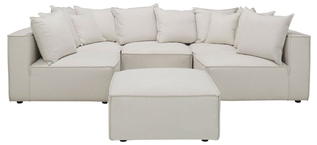 Loris Chenille 5-pc. Pit Sectional with Cocktail Ottoman