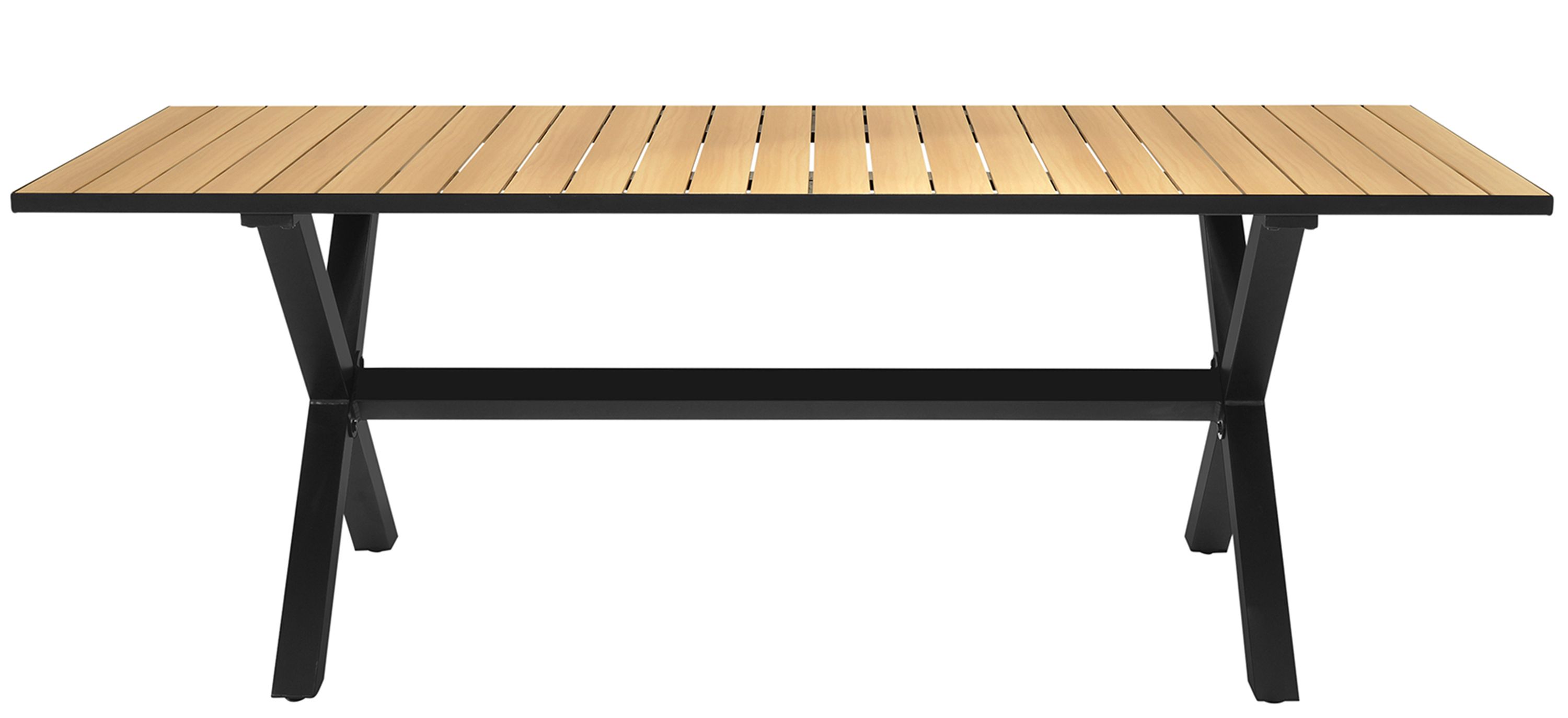 Paseo Outdoor Black Aluminum Rectangular Dining Table