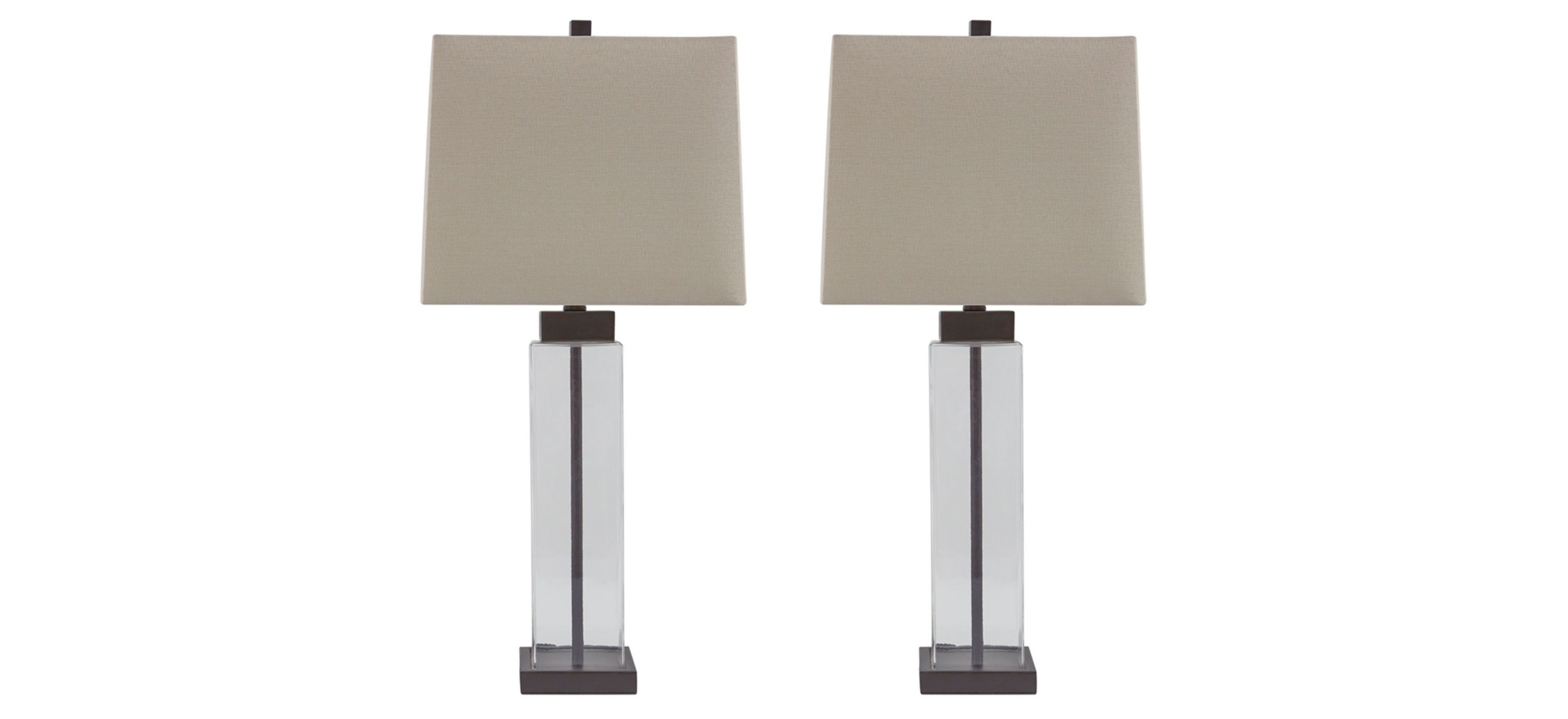Alvaro Glass Table Lamp Set
