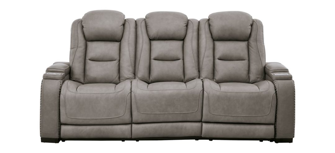 The Man-Den Power Recliner Sofa with Adjustable Headrest