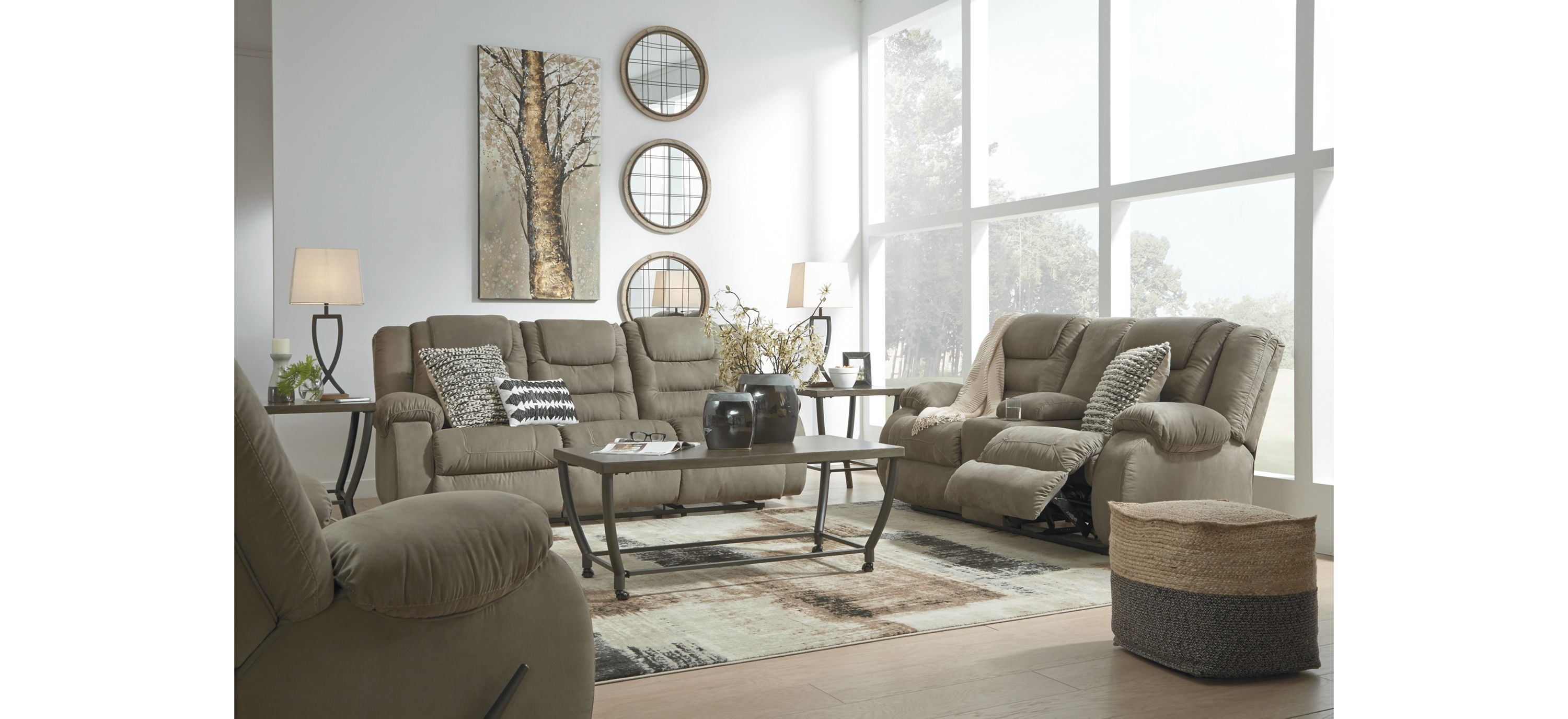 McCade Double Recliner Loveseat w/Console Raymour & Flanigan