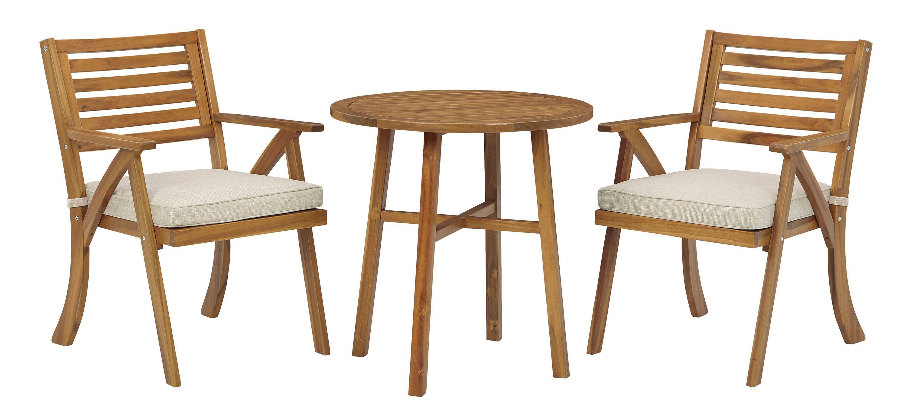 Vallerie Outdoor Bistro Table with 2 Chair Set