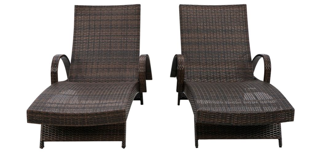 Kantana Outdoor Wicker Chaise Lounge - Set of 2