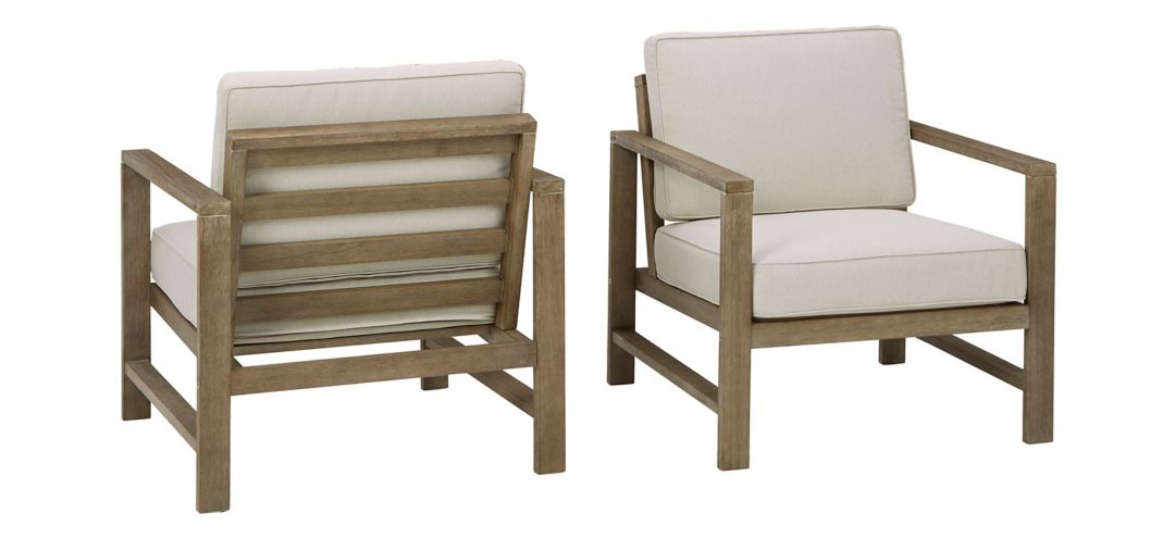 Fynnegan Outdoor Lounge Chair with Cushion - Set of 2