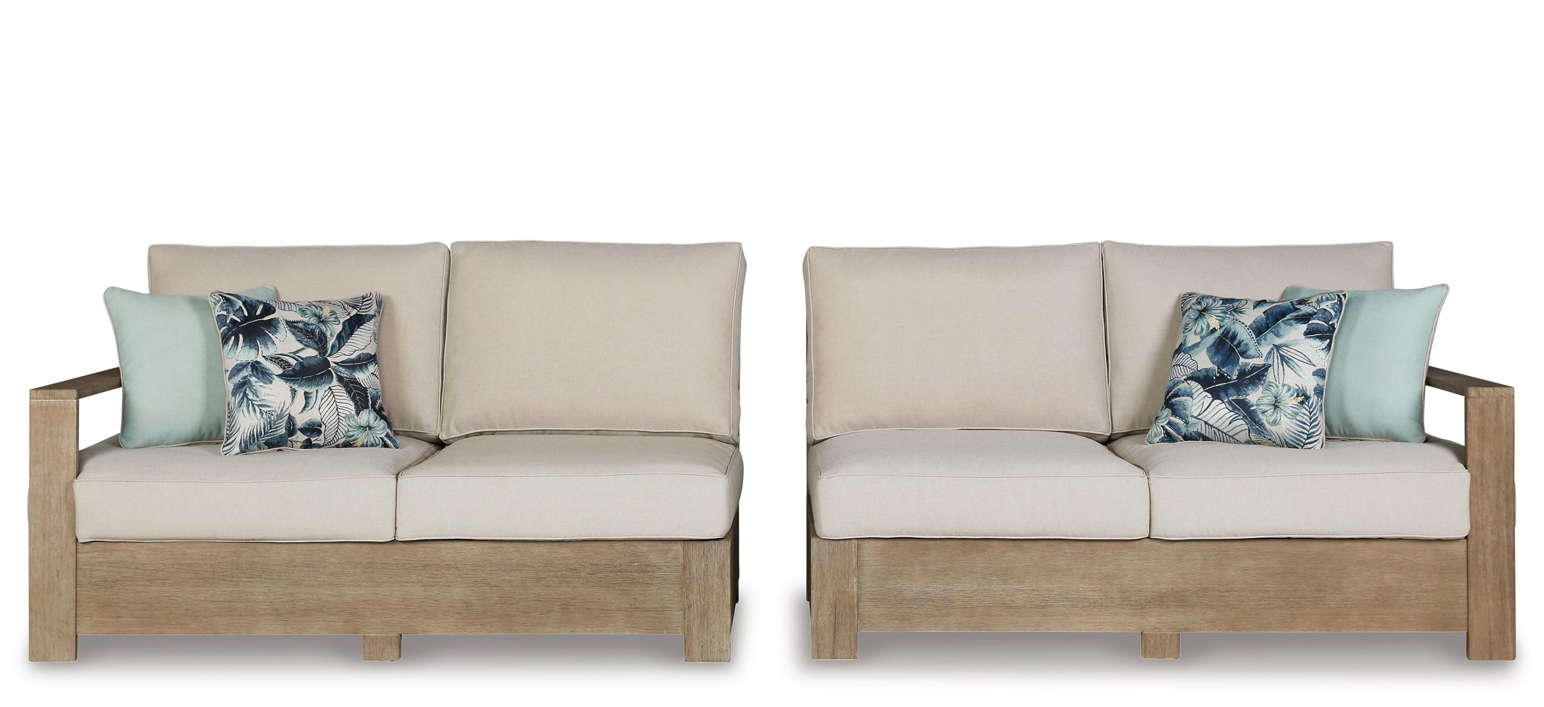 Silo Point Outdoor Right Arm Facing/Left Arm Facing Loveseat with Cushions: Set of 2