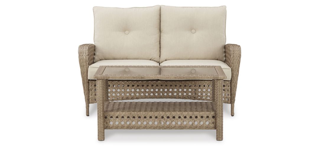 Braylee Outdoor Loveseat with Table