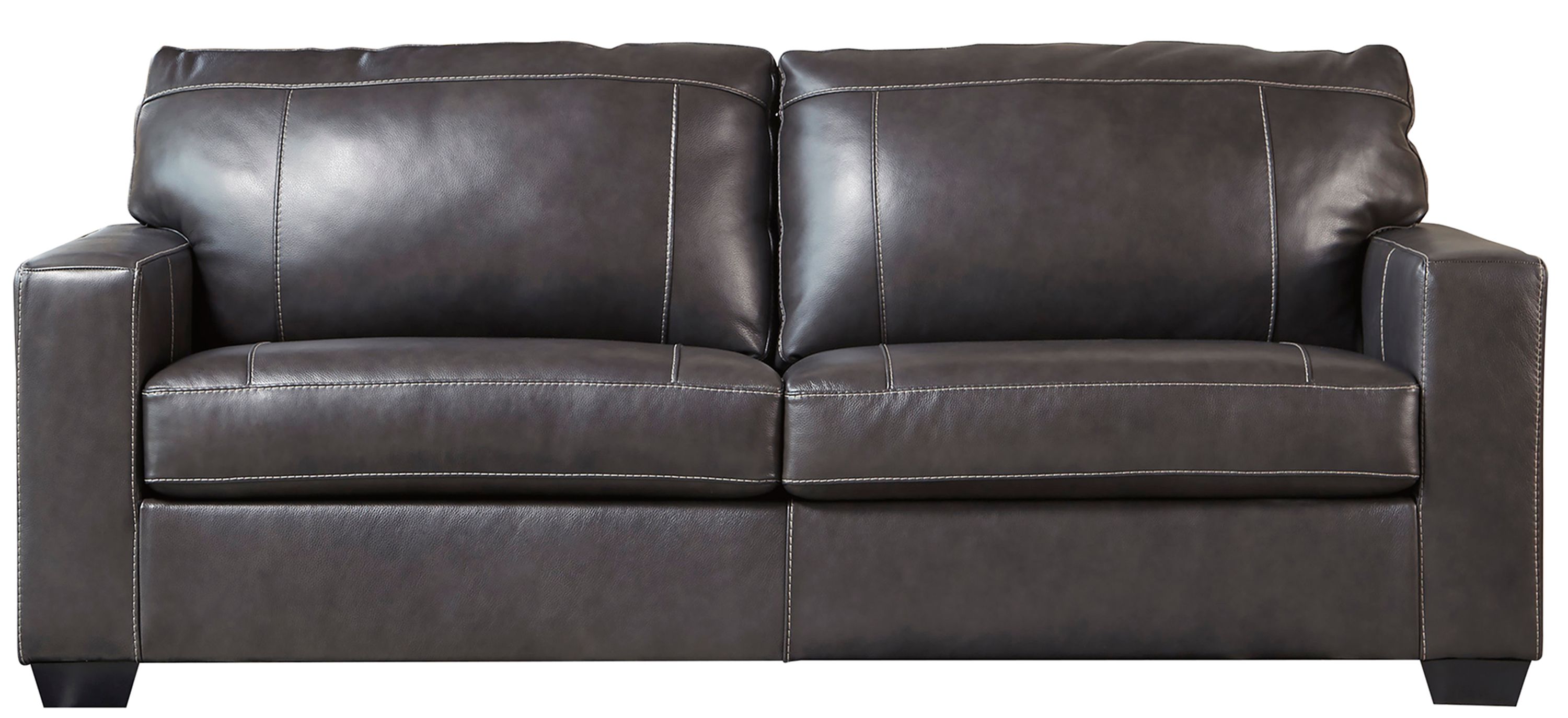 Barker Leather Queen Sleeper w/ Memory Foam Mattress