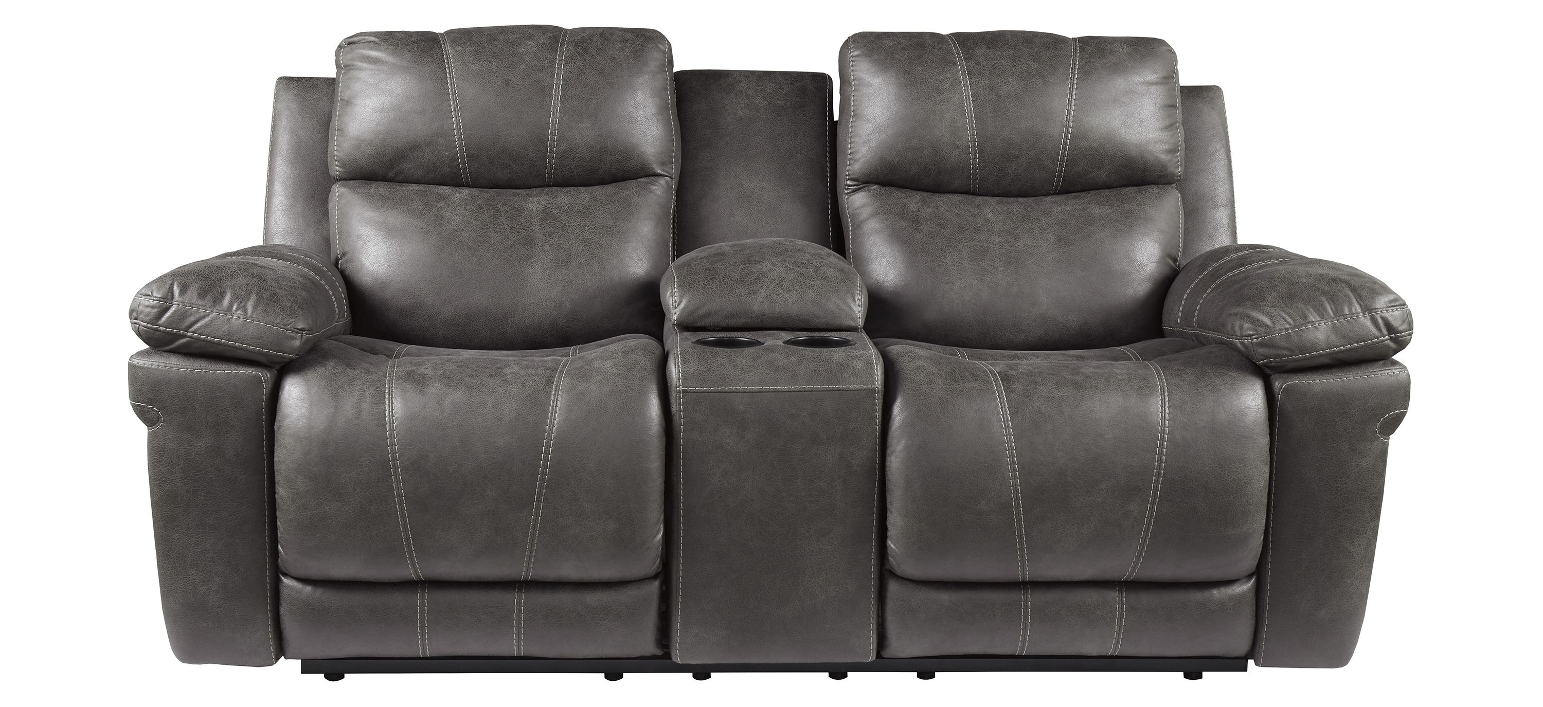 Erlangen Power Reclining Console Loveseat w/ Adjustable Headrests