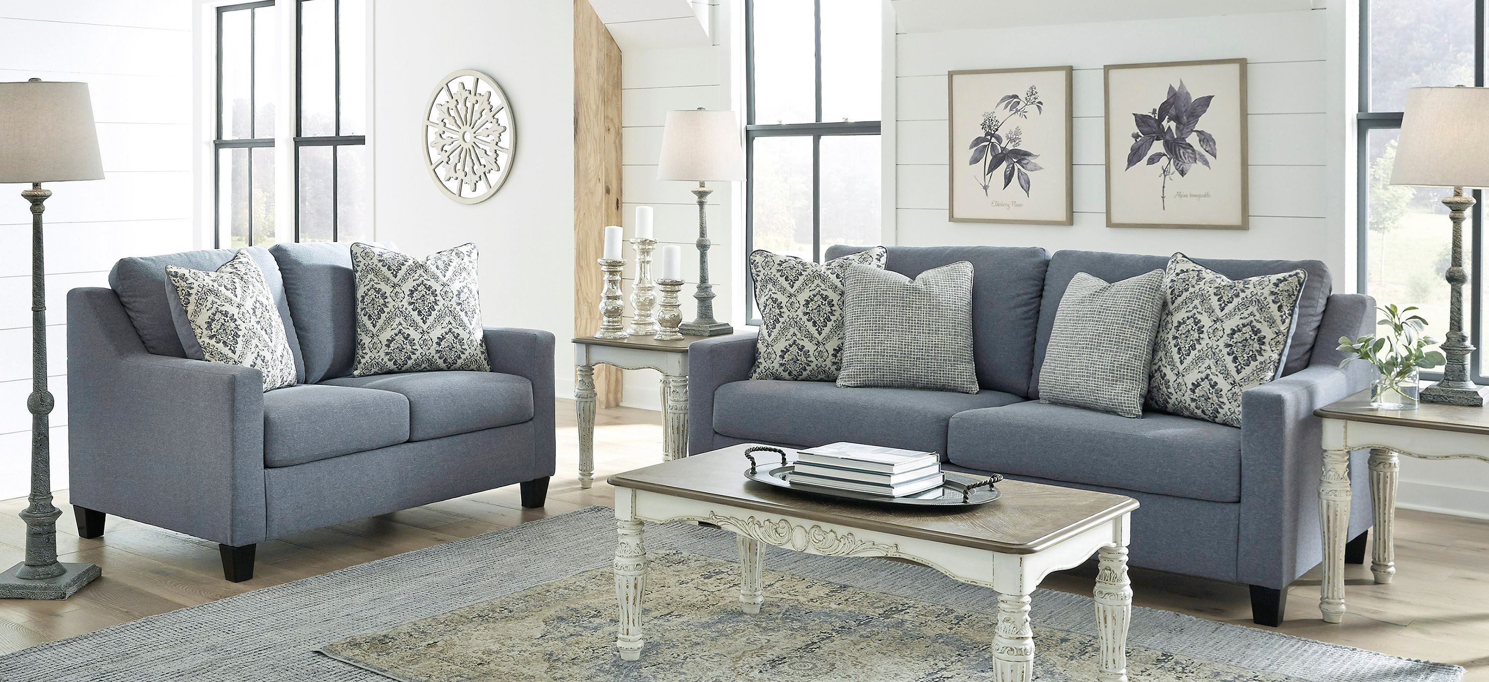 Lennie Sofa and Loveseat Set