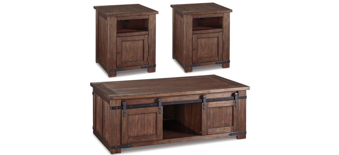 T372BUDMORE Budmore 3-pc. Occasional Tables w/Casters sku T372BUDMORE