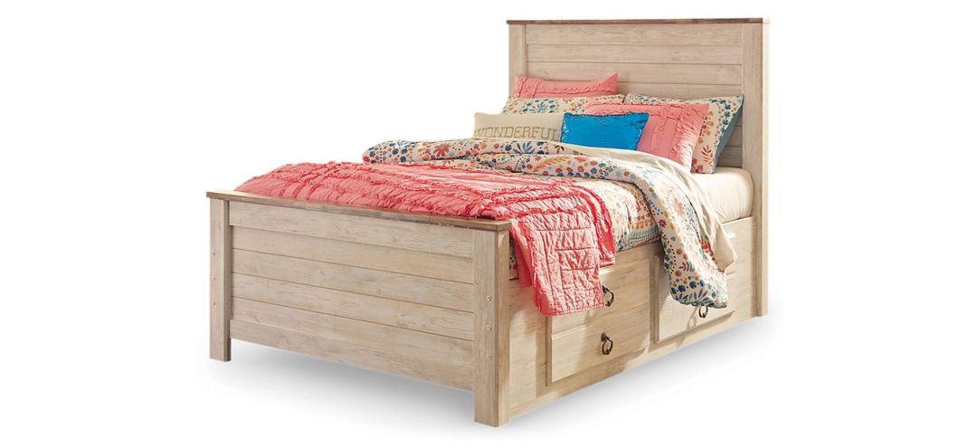 Willowton Full Panel Bed with 2 Storage