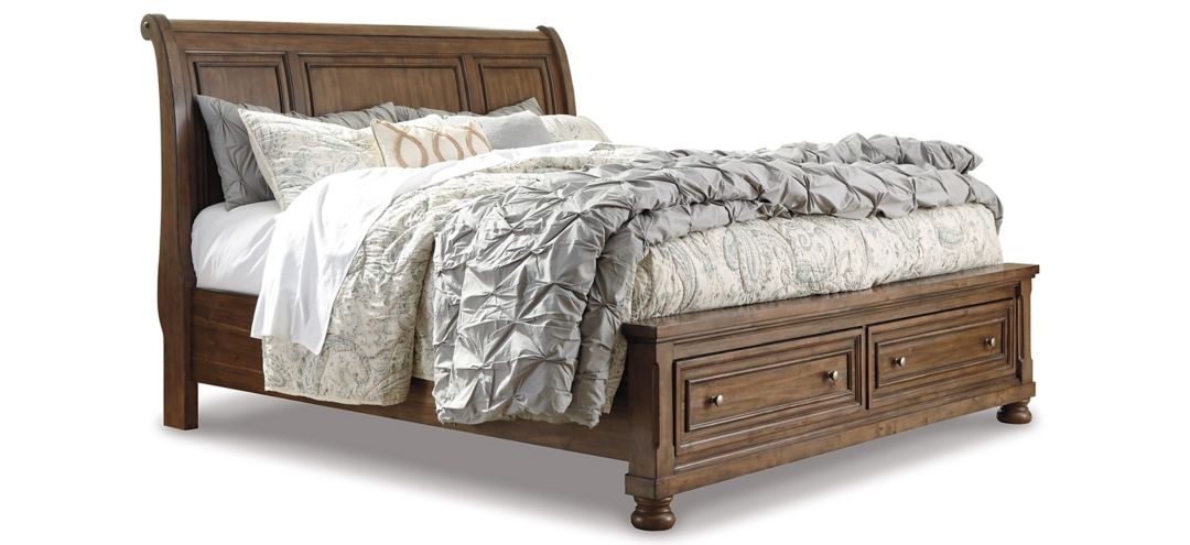 Flynnter Sleigh Bed with Storage Drawers