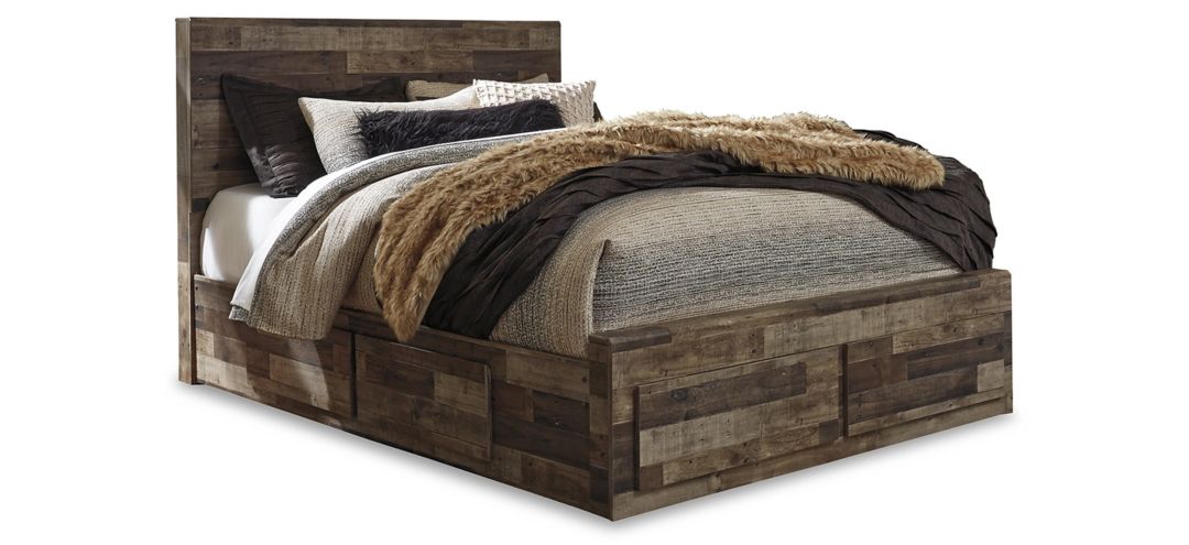 Derekson Queen Panel Bed with Storage Drawers