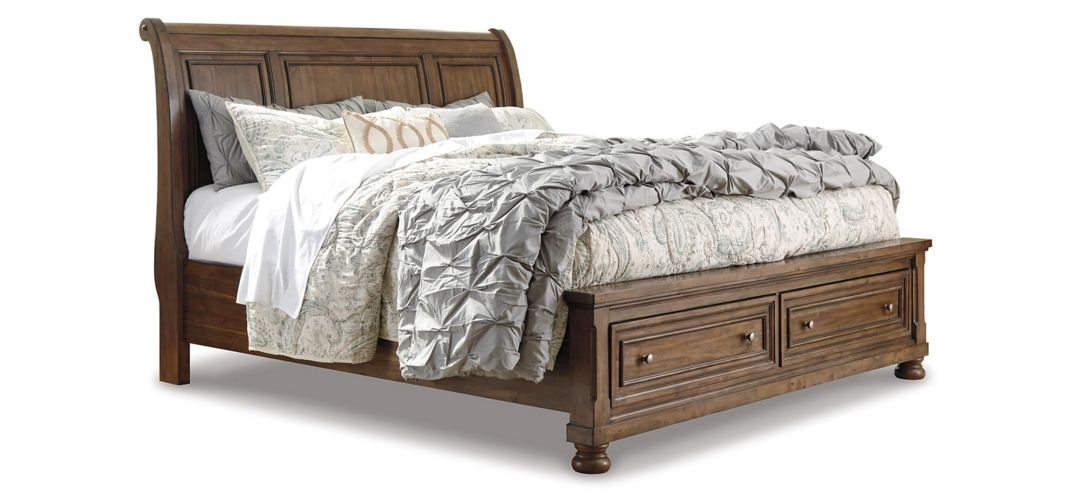 Flynnter Sleigh Bed with Storage Drawers