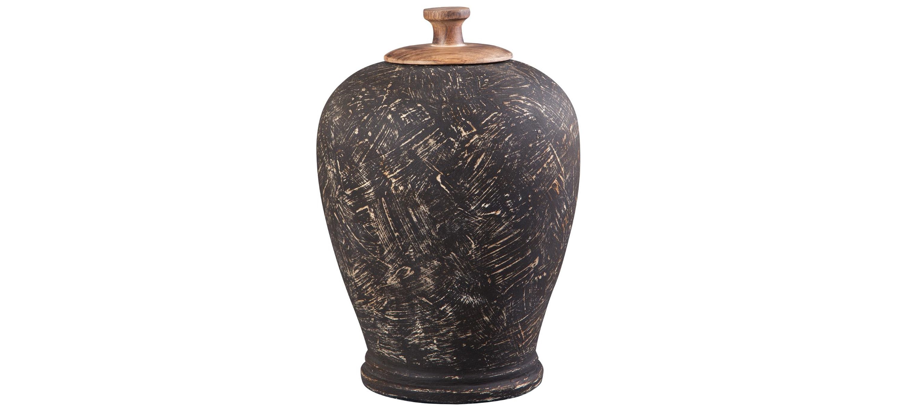 Barric Large Terracotta/Metal Jar