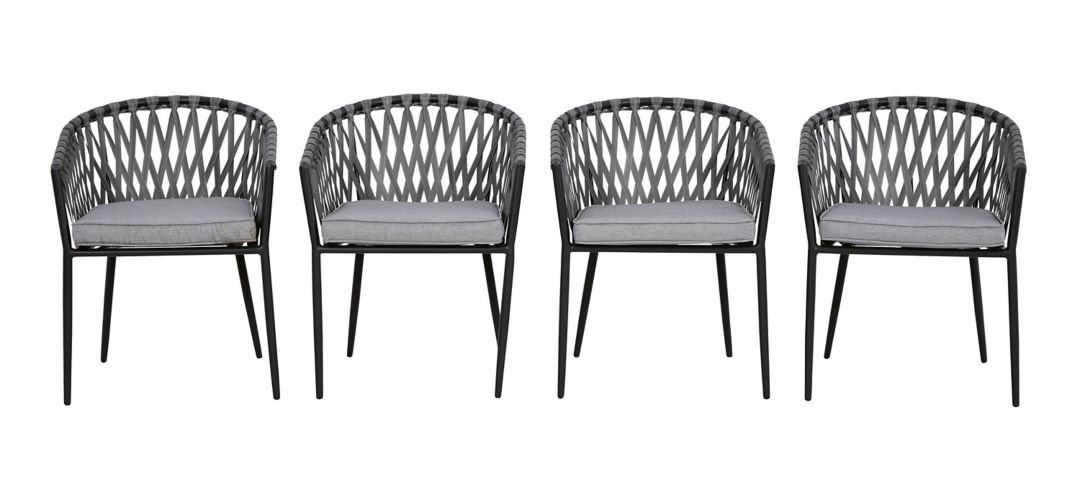 243235360 Palm Bliss Outdoor Dining Chair Set of 4 sku 243235360