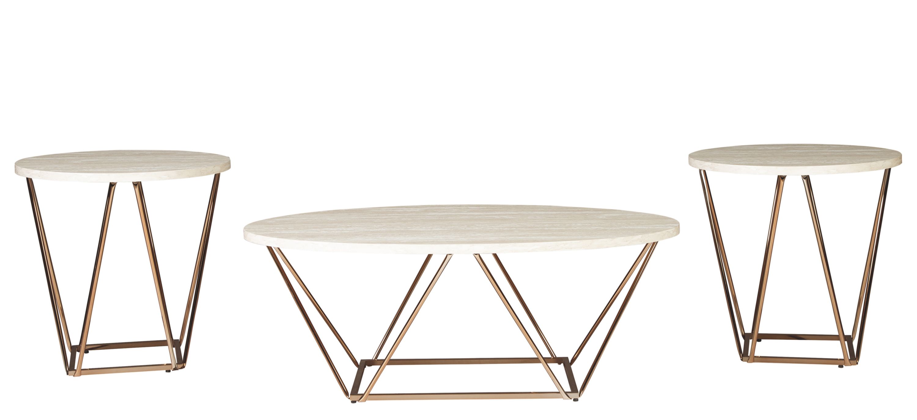 Tarica Contemporary Occasional 3-Piece Table Set