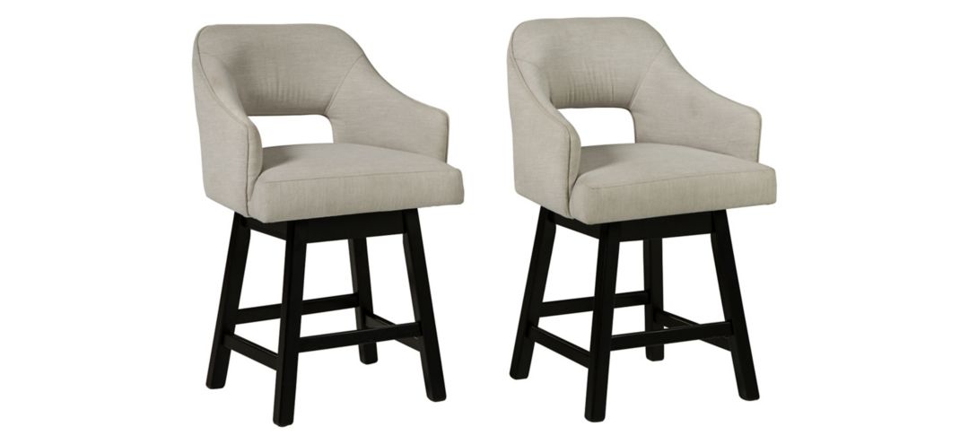 Meryle Open Swivel Counter Stool - Set of 2