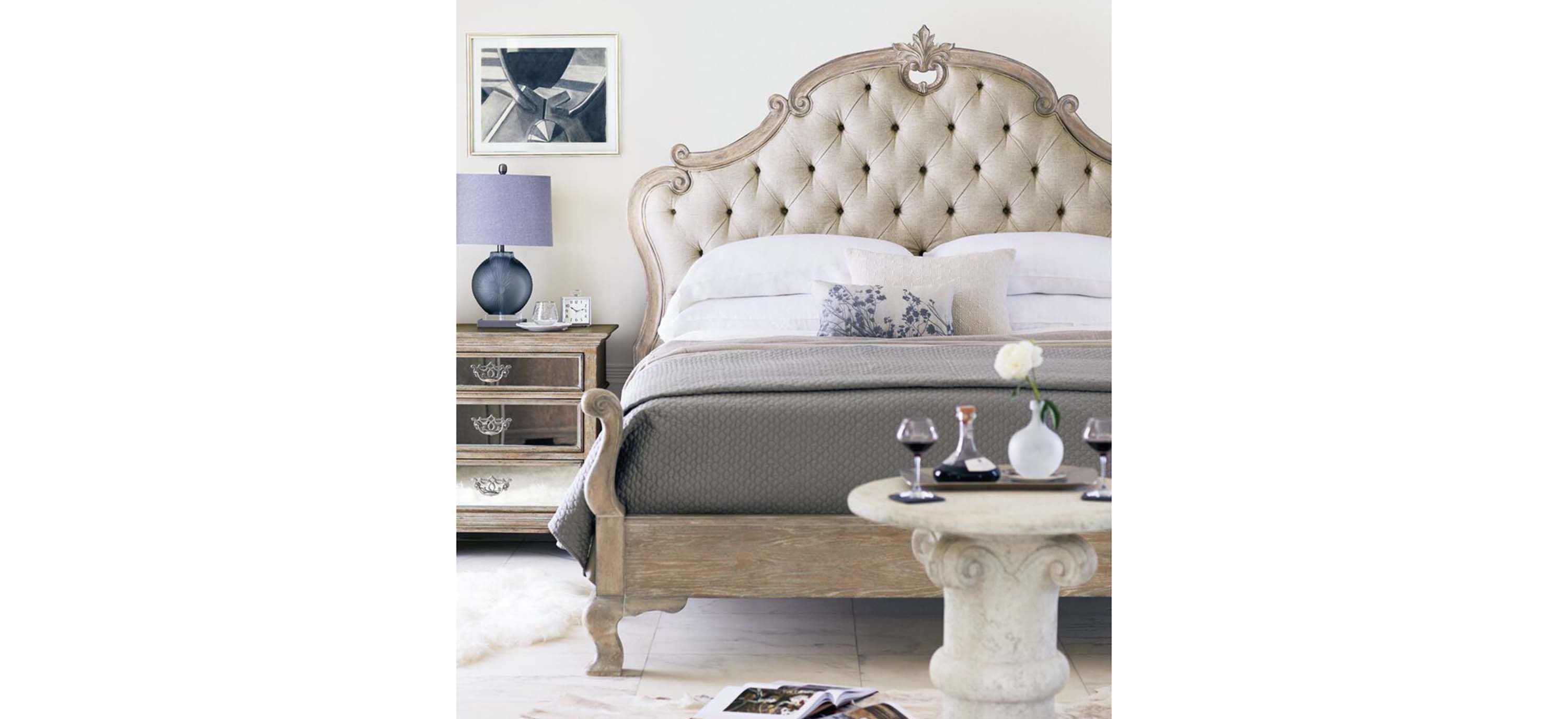 Campania Upholstered Panel Bed