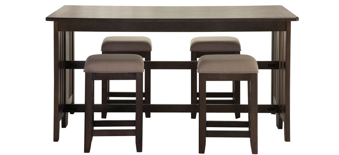 Lindsey Counter Height Drop Leaf Table with 4 Stools