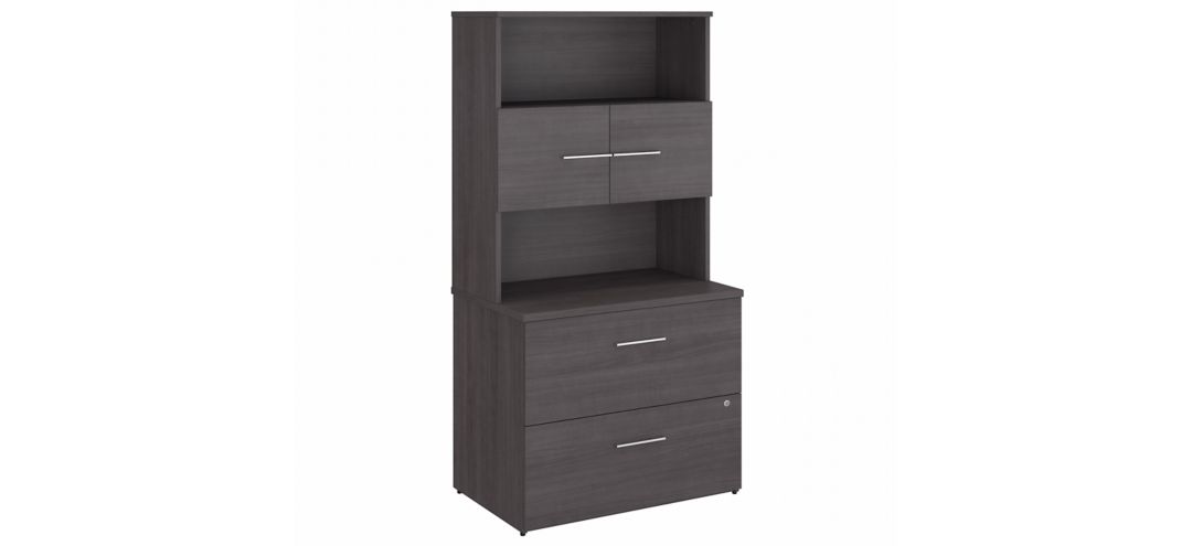Office 500 36W 2 Drawer File Cabinet & Hutch