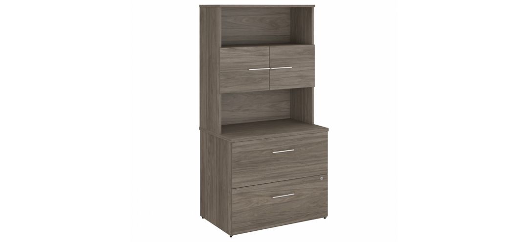 Office 500 36W 2 Drawer File Cabinet & Hutch