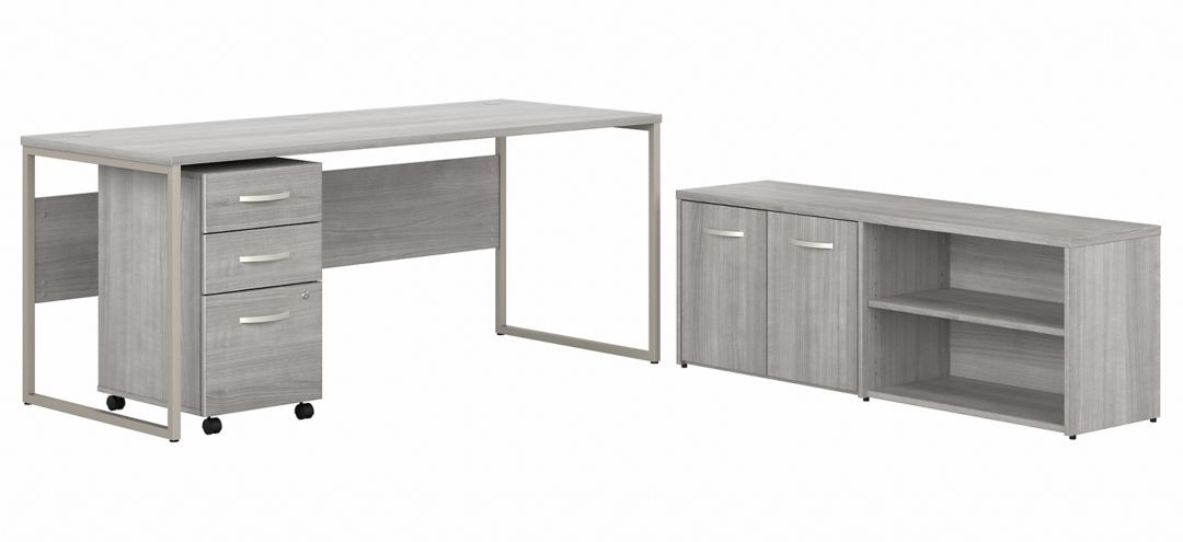 369222150 Steinbeck Workstation Desk w/ Credenza and File Ca sku 369222150