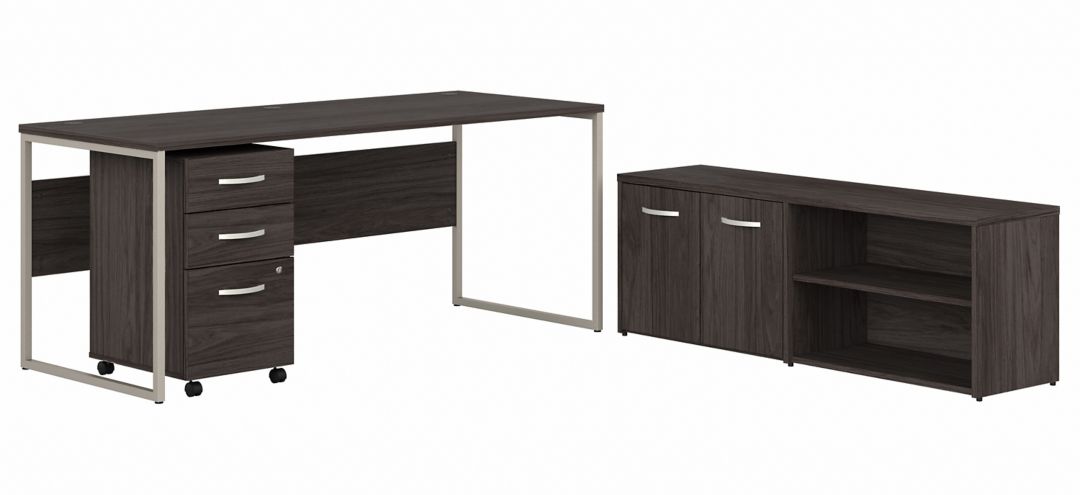 369222160 Steinbeck Workstation Desk w/ Credenza and File Ca sku 369222160