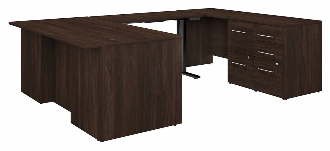 Office 500 72W Height Adjustable U Shaped Executive Desk w/ Drawers