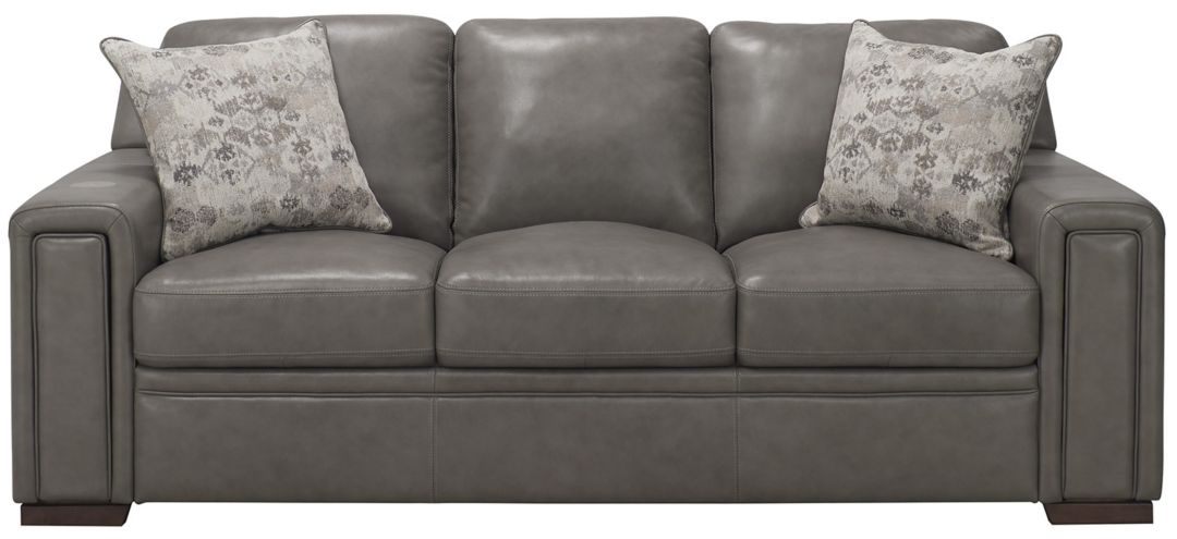Warren Leather Sofa w/ Wireless Charging & Pop-Out Cupholders