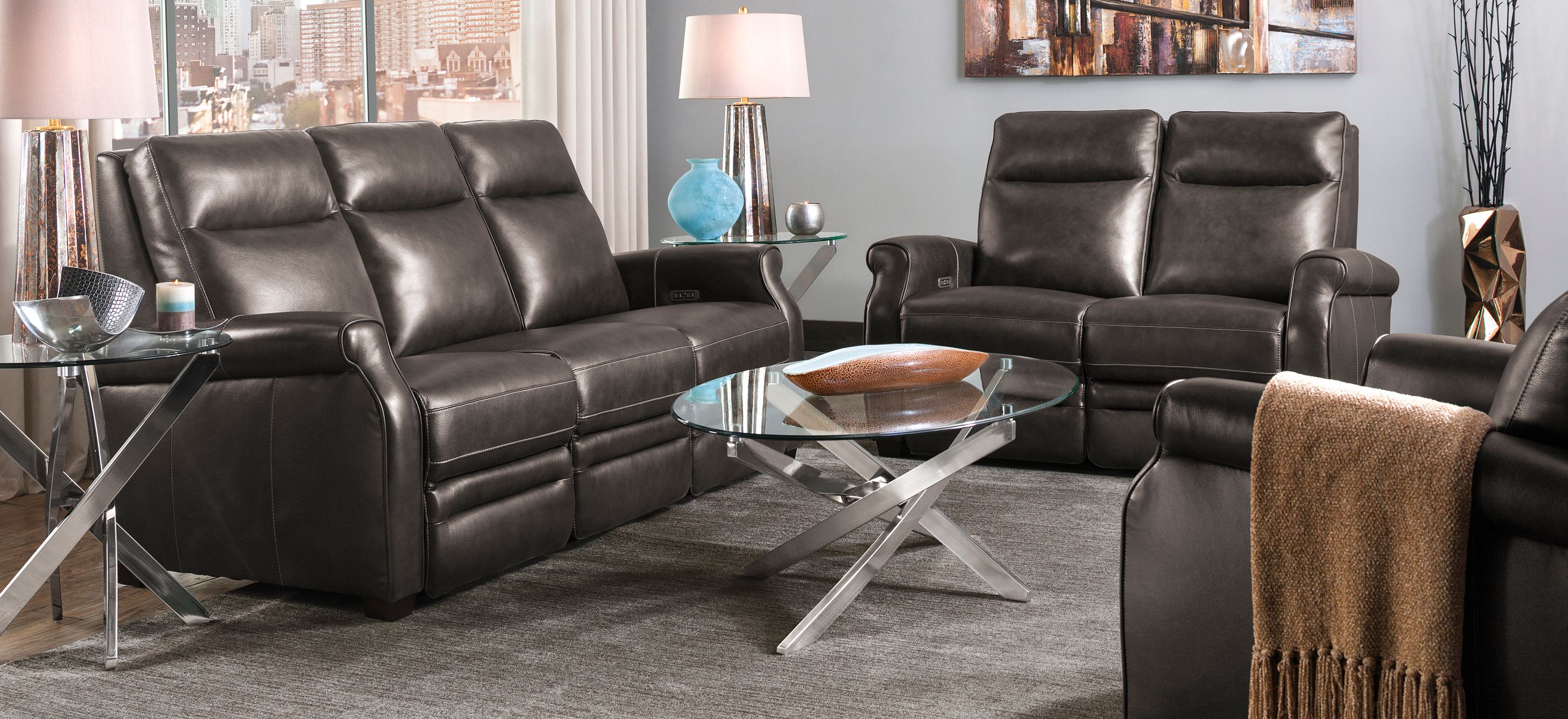 Kellner 2-pc. Leather Power Sofa and Loveseat Set