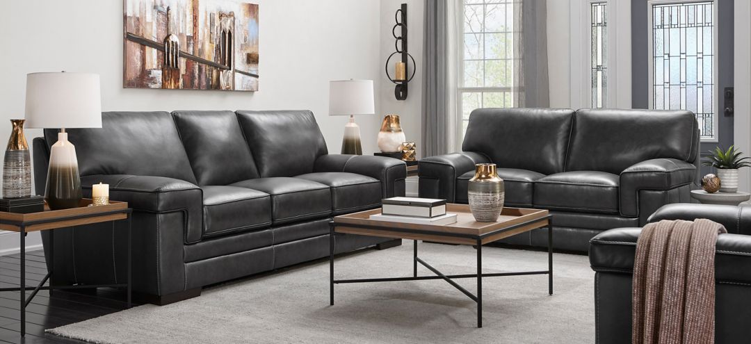 Colton 2-pc. Leather Sofa and Loveseat Set