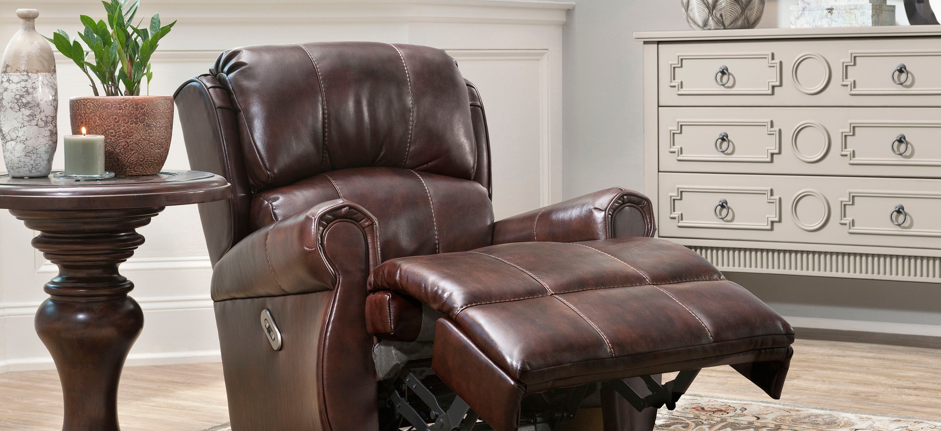 Kaulfield Power Recliner w/Power Headrest | Raymour & Flanigan 