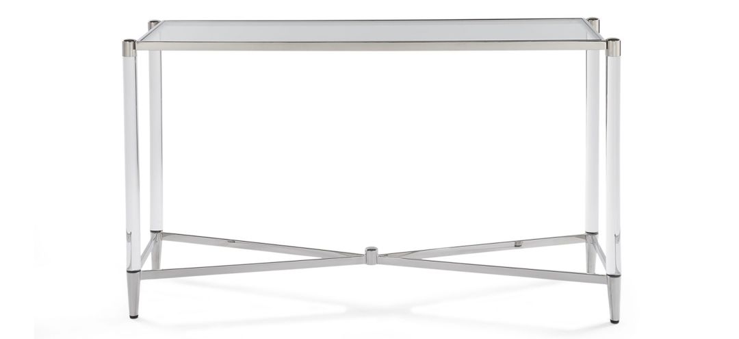 Marilyn Glass Top and Steel Base Rectangular Console Table