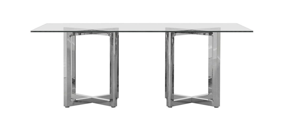 700232590 Amalfi Double Pedestal Glass Dining Table sku 700232590