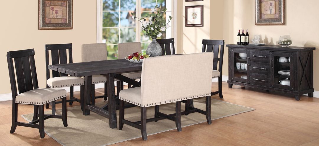 7YC9 Zabela 8-pc. Dining Set w/ Bench and Mixed Chairs sku 7YC9
