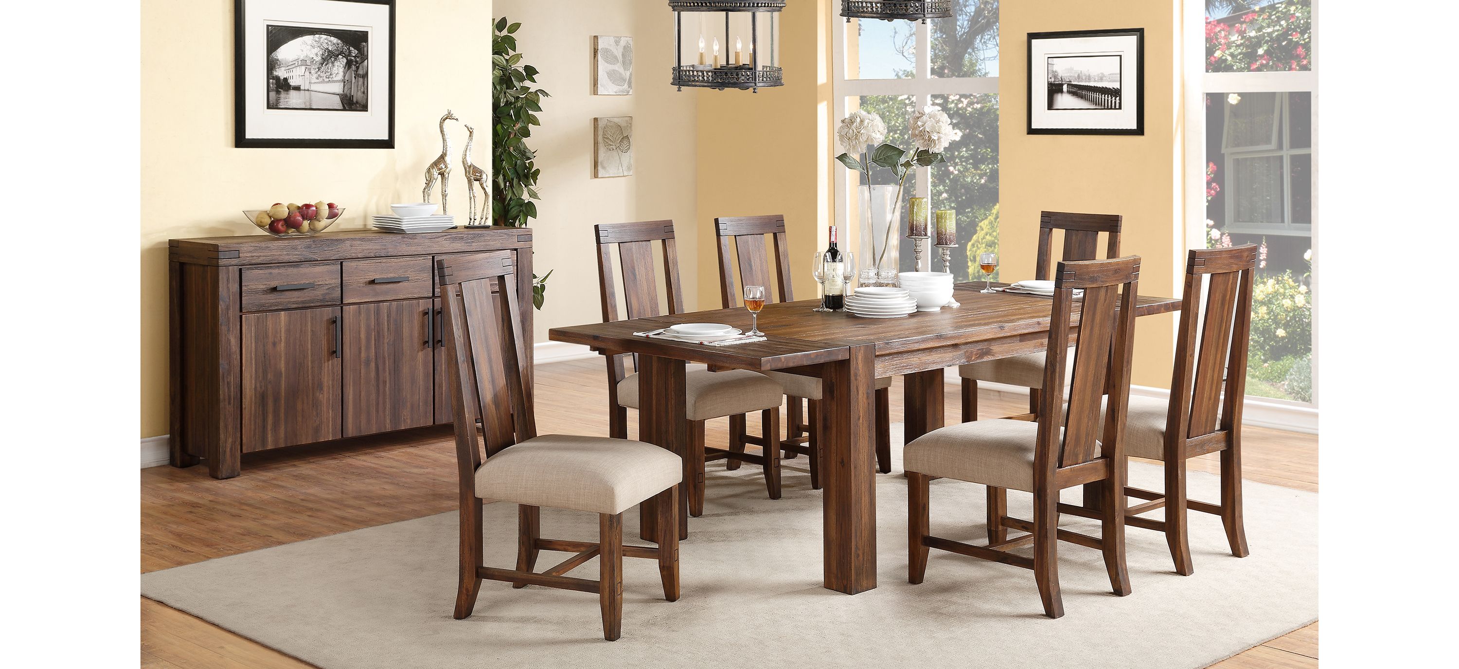 Middlefield 7-pc. Dining Set w/ Upholstered Chairs